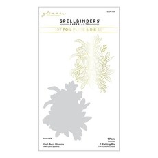 SPELLBINDERS PAPERCRAFTS INC Spellbinders Glimmer 핫 포일 플레이트 & Die-Hexi-Gems Blooms 금속 326843 595, SPELLBINDERS PAPERCRAFTS, INC
