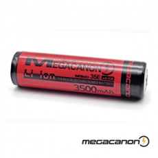 메가캐논 18650 보호회로 충전지 3500mAh 레드, 8개입, 1세트