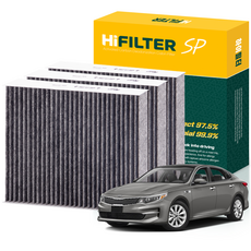 하이필터 기아 자동차 K5 활성탄 에어컨필터, 3개, 올 뉴 K5 (JF) HI-O015