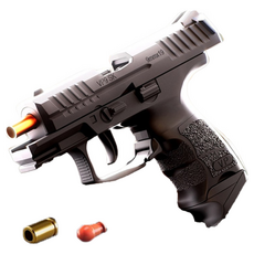 VP9 SK軟彈槍 連發軟彈槍 拋殼發射器 機械拋殼軟彈槍 袖珍解壓玩具, 1個, Z002【黑色】VP9 SK軟彈槍