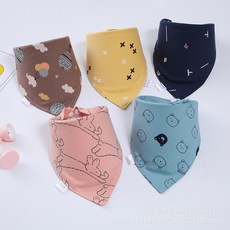 공장 직판 아기 침 수건 삼각 수건 순면 이중 단추 방수 신생아 주머니 어린이 목도리 목도리, 만화 구름 시리즈