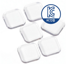 지니밸리 방문 문콕방지 문 쾅 방지 도어쿠션, 6개, 네모 투명