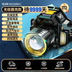 臺南出貨 感應頭燈 強光充電 頭戴式照明燈 電筒 戶外新款 礦燈 6, 1個