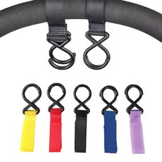 찍찍이 유모차 후크걸이 다용도 더블 고리 M12508 ord+02639ND, 블루