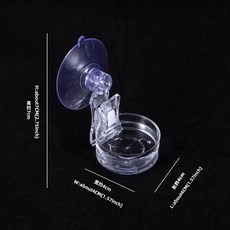 ZYAA 파충류 물통 흡착식 먹이통 도마 나무개구리 먹이통 게코 장식 서식지 파충류 거미, A1