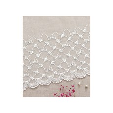 퀼트스타 킹 파리지엔느 오간자 자수레이스_178, 1개, 화이트