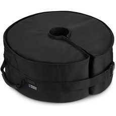 Rhino BaseMate 45.7cm(18인치) 2팩 원형 우산 베이스 웨이트 측면 슬롯 오프닝 - 오프셋 캔틸레버 및 야외 파티오 우산에 적합 - 쉬운 설치 - 블랙