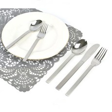 국산 스텐 27종 커트러리 세트 샤틴 양식기 포크 나이프 업소용 식당 뷔페 호텔 sts304, 샤틴양식기 디저트스푼, 1개