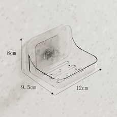 珊吉拉 壁掛式瀝水肥皂盒, 1個, 珊吉拉肥皂碟(無痕貼):如圖