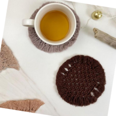 마크라메diy 손뜨개 티코스터 만들기 원형 / 사각 마크라메 재료, 원형_5.라벤더