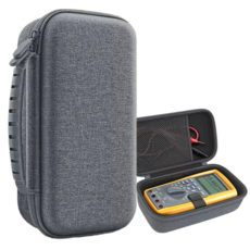 (멀티미터 비매품)FLUKE 멀티미터 휴대용 케이스 측정기 고급 하드쉘 충격 방지 멀티 파우치 플루크 EVA 산업용 융 F287C F289C F1503 F1508, 1개, 그레이