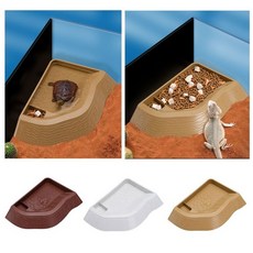 분리식 투피스 반수거북목욕조 수식기 급식기 조경 거북목욕조 동물욕조 거북이욕조 파총류수조, 브라운