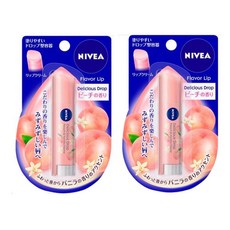 2개세트 니베아 립밤 복숭아 향기3.5g 2개/UV/물방울용기/Nivea/사과/애플~, 니베아 립밤 복숭아 향기3.5g 2개