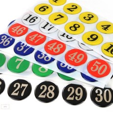 글마트 에폭시 번호판 버스좌석번호스티커, 빨강 21~30