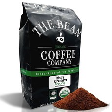 The Bean Coffee Company 디카페인 르 원두 다크 프렌치 로스트 홀빈 453g 2개입 161695, 아이리쉬 크림, 미디엄 로스트, 80온스(1개입)