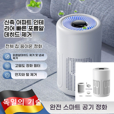 미니 공기청정기 UV살균공기청정기 360도 음이 저소음 원룸 가정용, 흰색, 공기청정기 세트