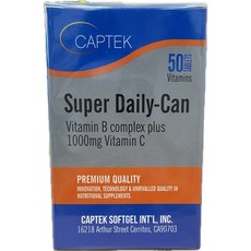 CAPTEK Super Daily-Can 維生素B群+C 錠 50錠 全素可食, 1個