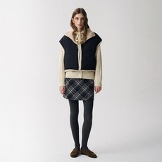 플레이블 인조 퍼 카라 퀄팅 베스트_PD5WV508