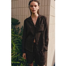 자라 ZARA ZW 컬렉션 100% 린넨 쇼츠 - 브라운 4344/040/700 27Y153 27Y951