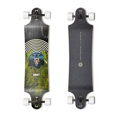 MINORITY Downhill 메이플 롱보드 스케이트보드 | 101.6cm(40인치) 드롭 트로프 데크 크루징 라이드용으로 제작 (자연), 팬더, 1개