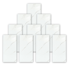 헤인느 붙이는 방수 인테리어 타일 대리석 시트지 폼블럭 포인트 벽지 10개, 화이트에코