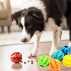 루체트리 강아지 장난감 공놀이 반려견 훈련 놀이 간식 볼 대형 애견, 에메랄드