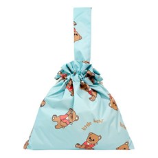 아이주 실내화 주머니 여벌옷 방수 파우치 준비물 기저귀 신발 가방 어린이집 선물 이유식 도시락 파우치, 리틀베어