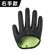 多功能抓魚手套 防水防滑 強磁掛扣, 1個, 抓魚手套【黑色右手】無磁力扣/防水速乾, 黑色