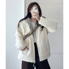 코드그라피 리버시블 플리스 퀼팅 점퍼_크림 531147