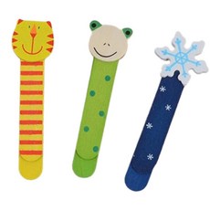 TW 귀여운 나무 책갈피 자 북마크 1개