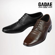 가데 [무료배송][빅사이즈] Stylish 소가죽 컴포트 세미브로그 슬림핏 남성화