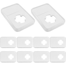 호르디온 10PCS 24mm 플라스틱 코인 케이스 슬랩 디스플레이 홀더 실버 달러 컬렉션용 투명 아크릴 보관, 40mm