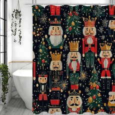 多款創意胡桃夾子浴簾 - 美國歐洲北美浴室浴帳, 1個, 深紅色,90cm * 180cm