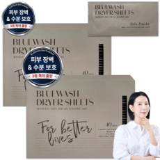 블루워시 피부장벽 보호 비건 건조기시트 베이비파우더향, 40개입, 2개