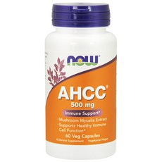 now 健而婷 AHCC素食保健食品膠囊 500mg, 60顆, 1罐