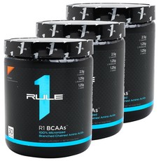 RULE1 BCAAs支鏈胺基酸粉 柳橙口味, 3個, 222克