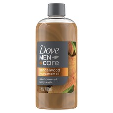 도브 멘 + 케어 플랜트-파워드 바디 워시 샌달우드 + 카르다몸 오일, 1개, 88ml