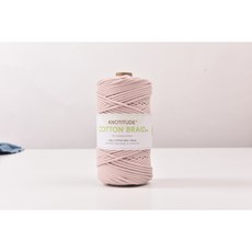 3mm 고급 마크라메실 순면우동사 100m 네트백 스트링 컬러우동실 코튼 브레이드 색실, 12-Dust-Peach