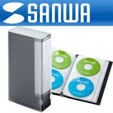 SANWA 파일형 CD/DVD 수납 케이스(72매)/FCD-FL72BK/정전기/흠집방지 고급 부직포/핑거홀 장착/CD/DVD 72매를, 상세페이지 참조, 1개