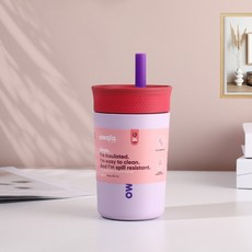 오왈라 Owala 12oz 304 스텐 텀블러 소용량 휴대용 스포츠 빨대 컵 12oz-350ml, 350ml, 핑크 + 퍼플 350ml 12온스, 1개