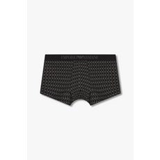 엠포리오 아르마니 EMPORIO ARMANI UNDERWEAR 남성 로고 밴딩 패턴드 코튼 드로즈_블랙 0815112053 2501744629 435861