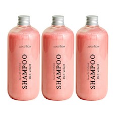 아드시온 내츄럴 오일 퍼퓸드 샴푸 레드 벨벳, 500ml, 3개
