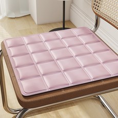 現代簡約辦公室久坐透氣冰絲坐墊 家用夏天涼蓆椅子墊, 冰墊-方格格粉色,40x40cm【冰墊，透氣涼快】, 1個