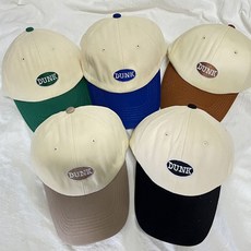 DYNN 볼캡모자 DUNK 로고 남녀공용 커플 5컬러 볼캡 야구모자 데일리 레터링 자수, 단일, 블루