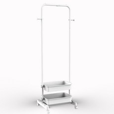 拜爾家居 小n掛衣架 台灣製造 上下可調整 落地衣架, 純淨白