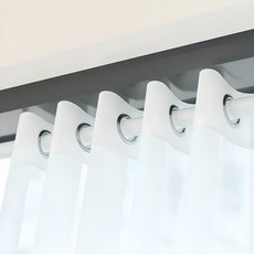 까사마루 커튼봉 + 고정 브라켓 3p, 화이트