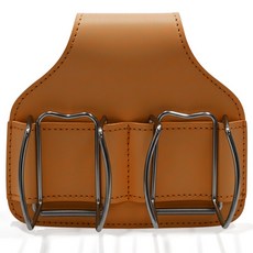 스컬독 파크골프 투투 2구 볼주머니 초경량 가죽 허리색 파크골프공 파우치 가방 홀더, 1개, 브라운