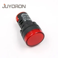 패널 마운트 신호 전원 LED 표시등 AD16 파란색 녹색 빨간색 흰색 노란색 파일럿 램프 AC DC 12V 24V 220V, [01] 380V