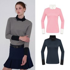 JDX JDX 여성 지도리 자카드 하이넥 3종택1