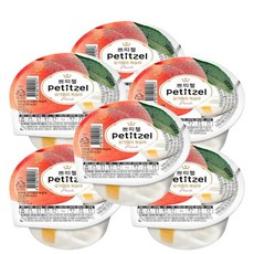 쁘띠첼 떠먹는 컵 요거젤리 복숭아 210G X 6개